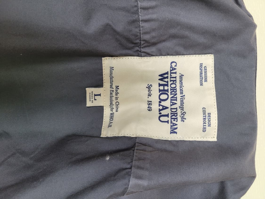 후아유 WHO.A.U 남자 야상형 셔츠 L 그레이 상품이미지9