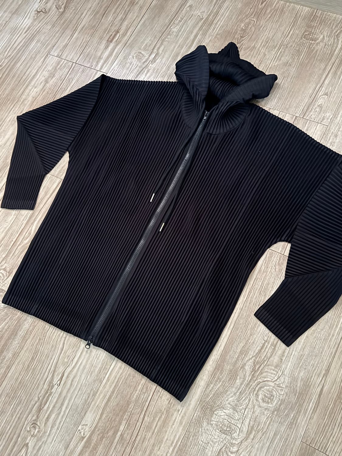 몽플리쎄 / 플리츠 투웨이 집 후드 / 블랙 L 상품이미지3