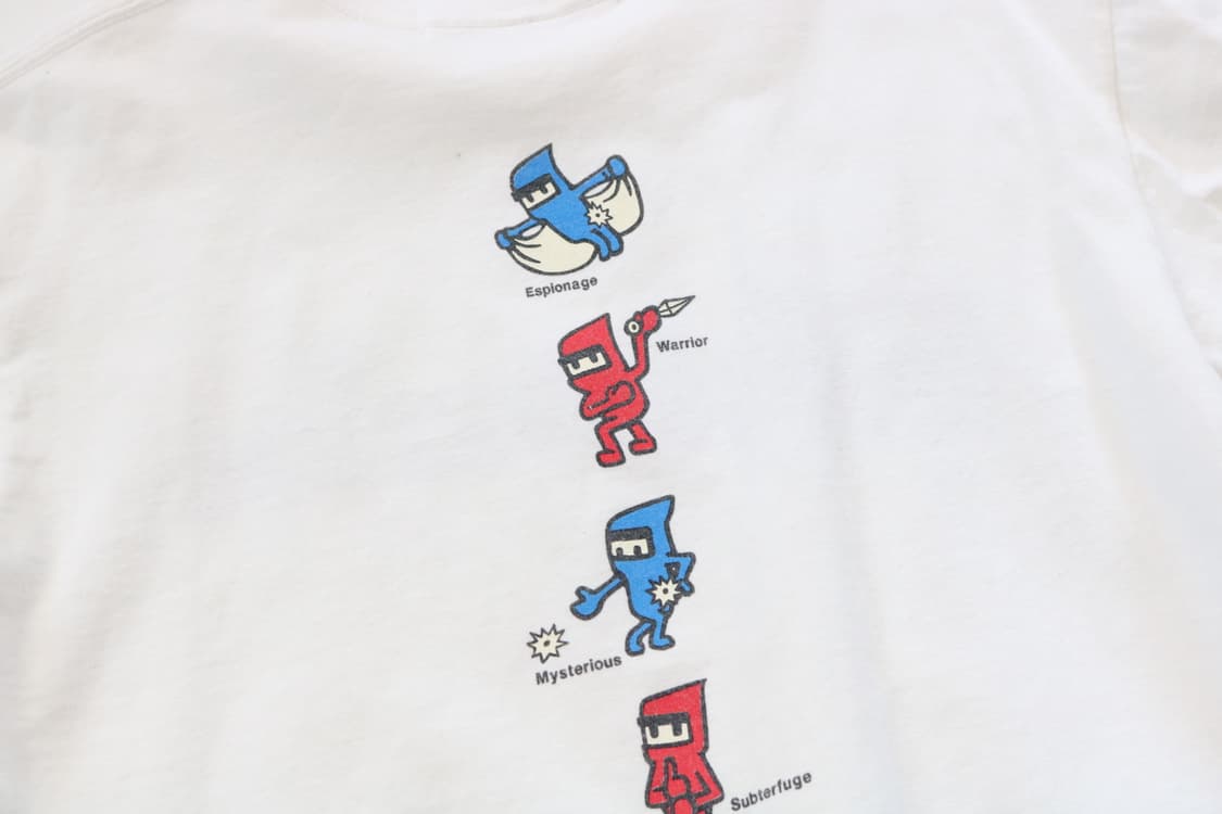 Laundry 런드리 빈티지 Shinobi 닌자 그래픽 화이트 티셔츠 S 상품이미지4