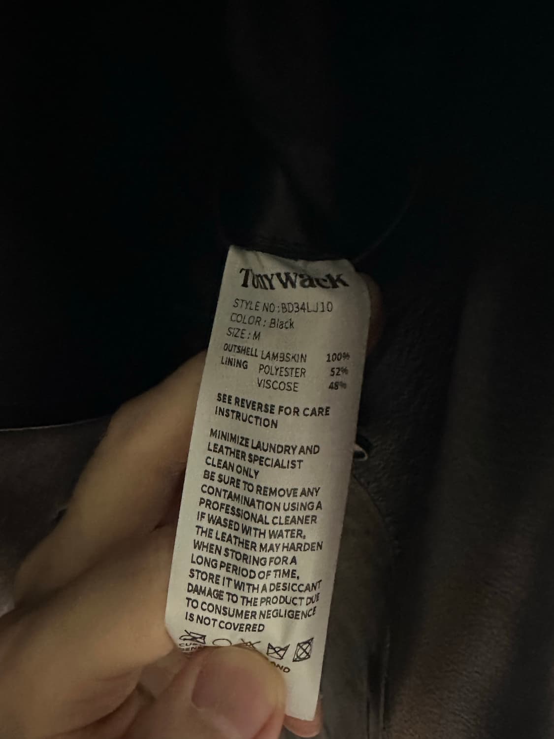 (M)토니웩 레더 더블코트 상품이미지6