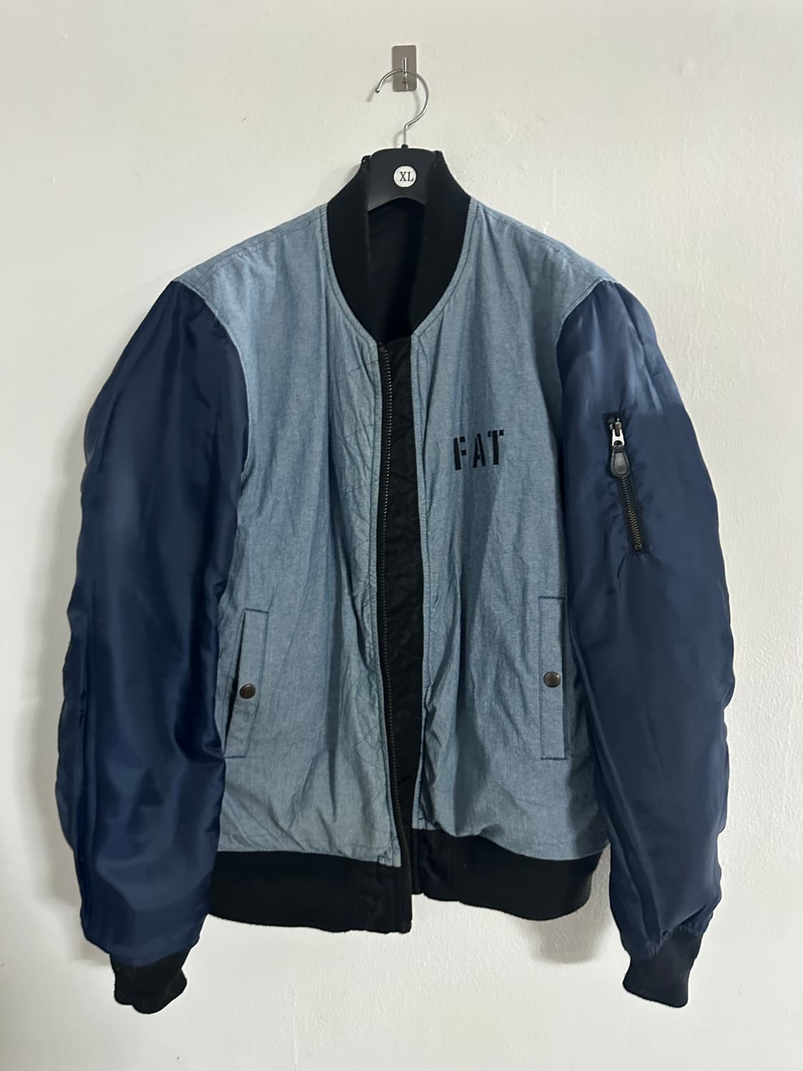 아비렉스 X FAT 콜라보 리버시블 마원 블루종 블랙 상품이미지5