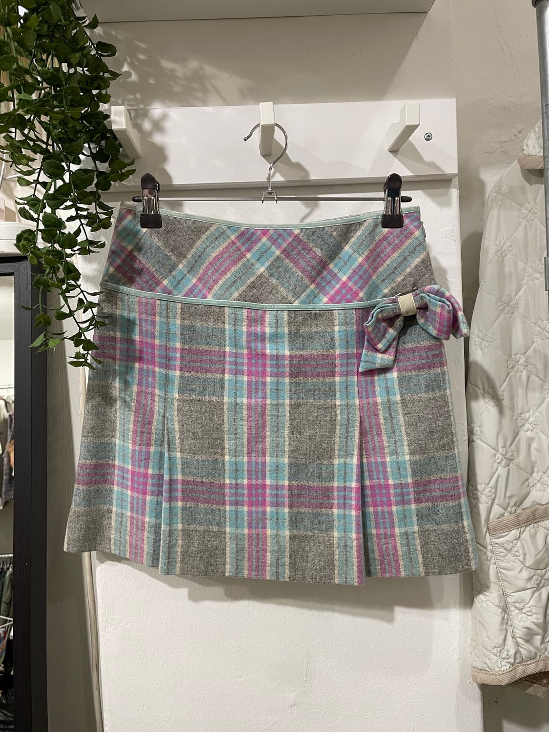 Barbie y2k ribbon check skirt 상품이미지6