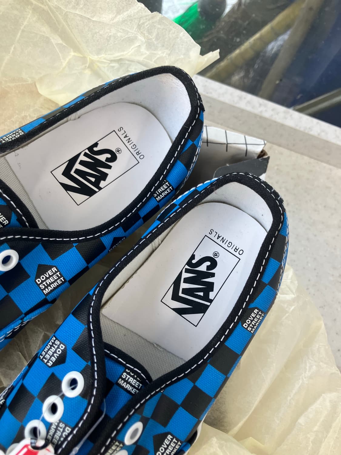 [새상품] 반스 x 도버스트리트마켓 볼트 체커보드 블루 신발 260 상품이미지3