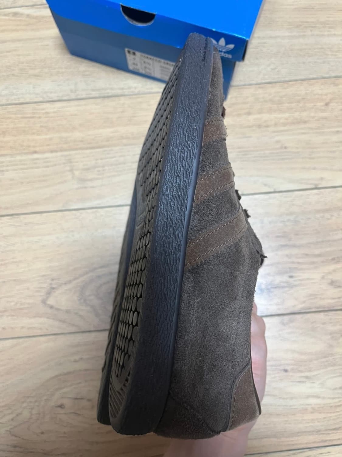상태좋음) 아디다스 토바코 그루엔 다크 브라운 250 상품이미지5