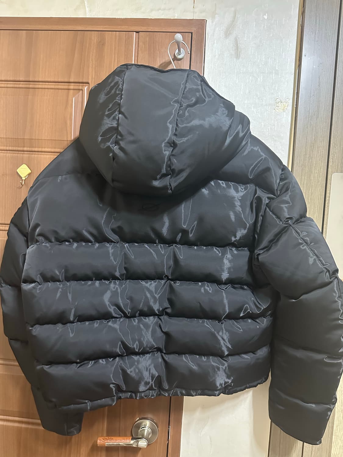 Tunnel Lining hoodie down jacket - Black 상품이미지4