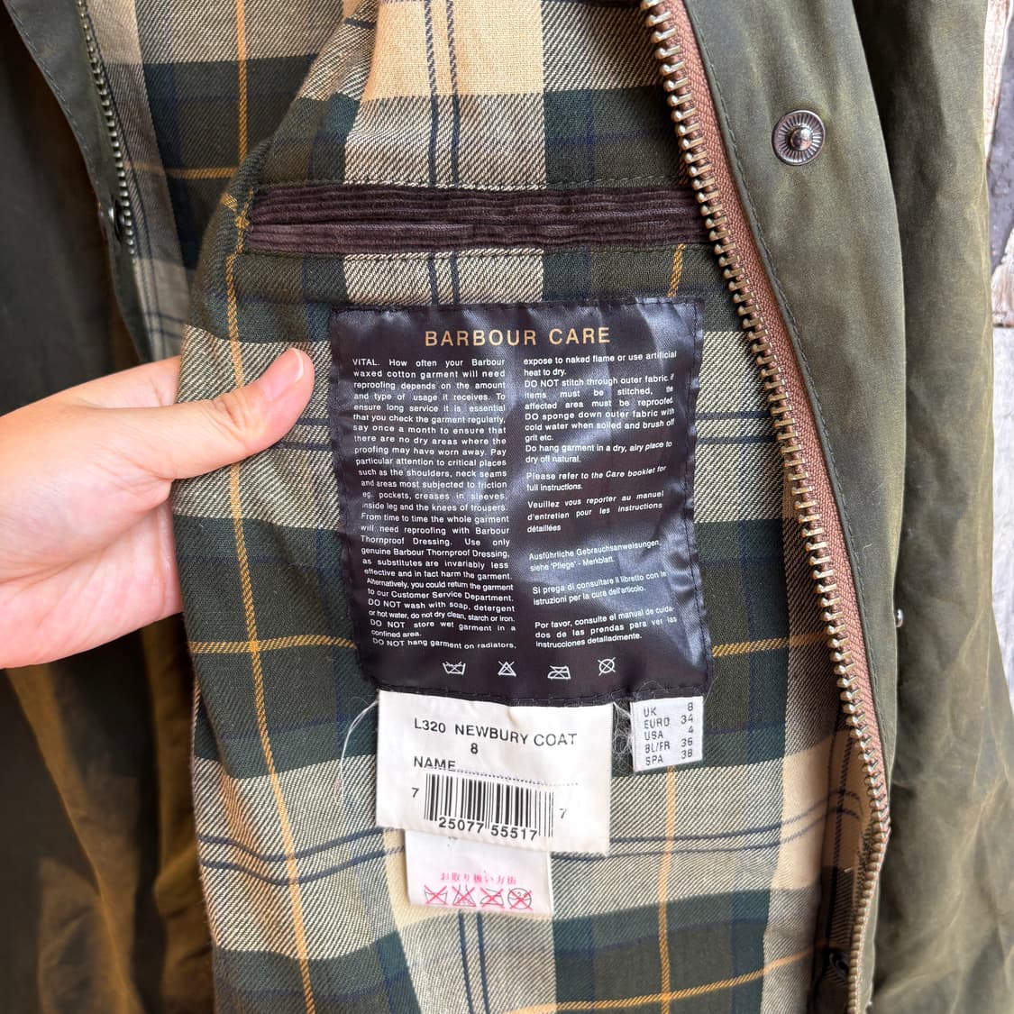 Barbour 바버 왁스 코트 자켓 상품이미지9
