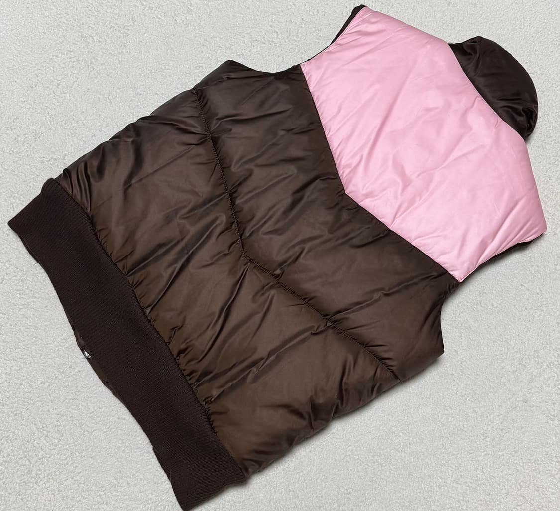 아디다스 딸기초코 브라운 핑크 조끼패딩 상품이미지7