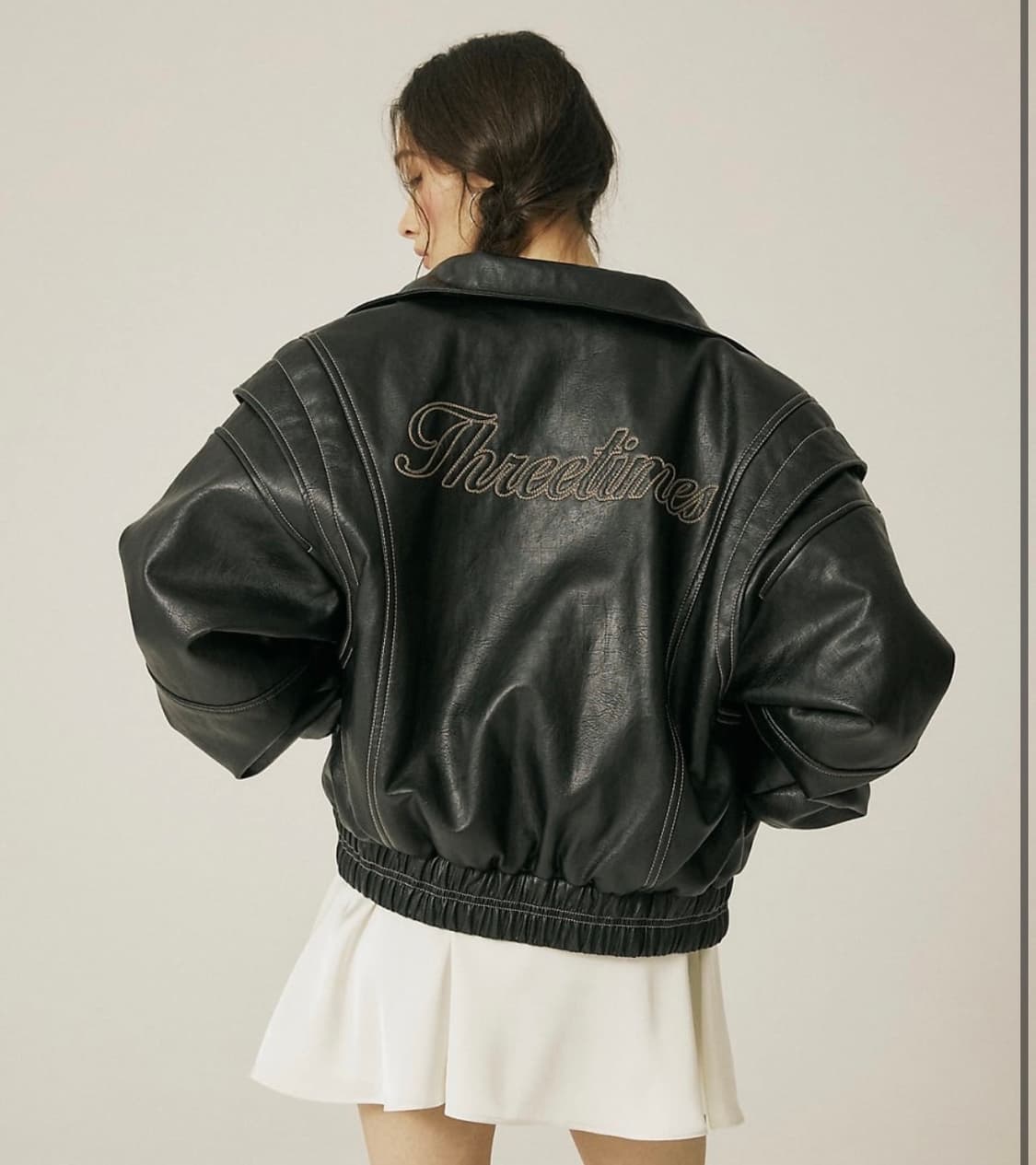 (레드벨벳 조이 착용) 쓰리타임즈 카이 레더자켓 상품이미지1