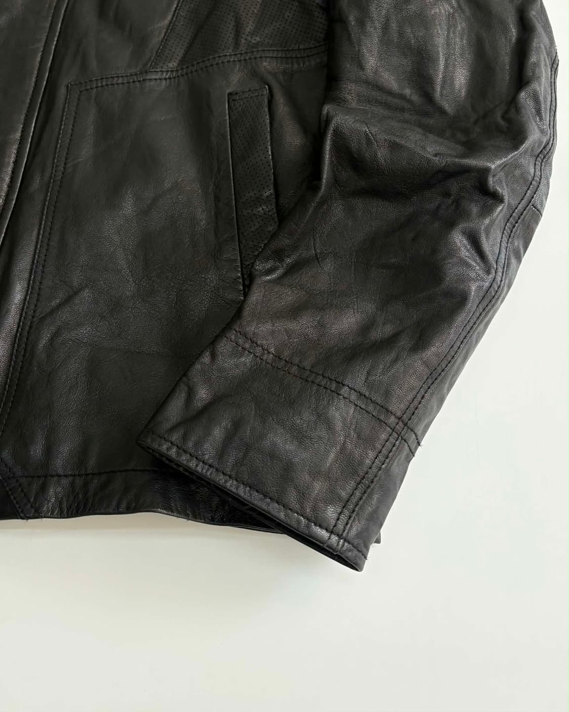 [105] 빈티지 애드호크 하이넥 양가죽 자켓 상품이미지6