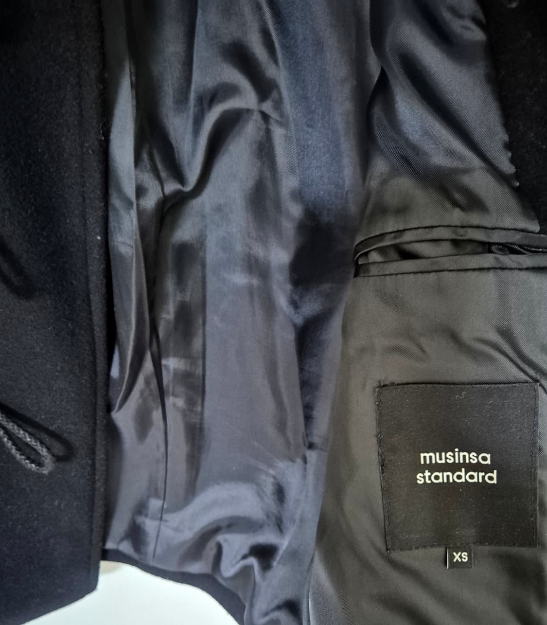 무신사 스탠다드 우먼 더플 숏 코트 XS 블랙 상품이미지7