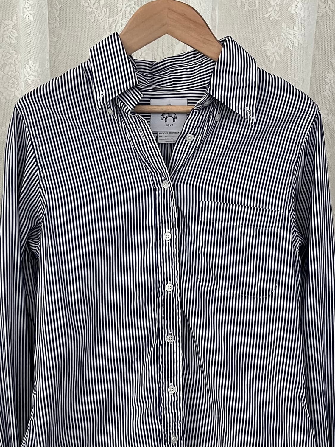 3) 브룩스 브라더스 여성 스트라이프 셔츠 블루 상품이미지3