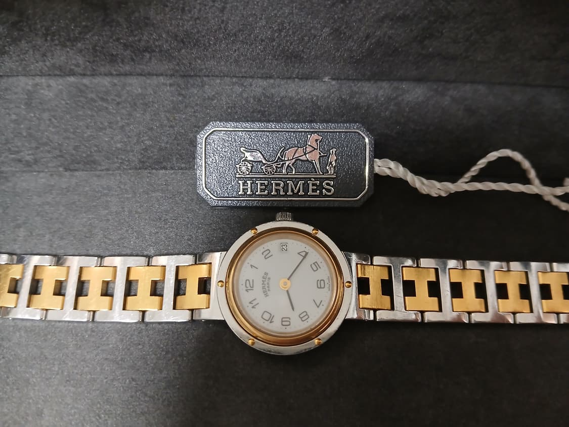 정품 풀박)에르메스 클리퍼 콤비 시계 상품이미지1