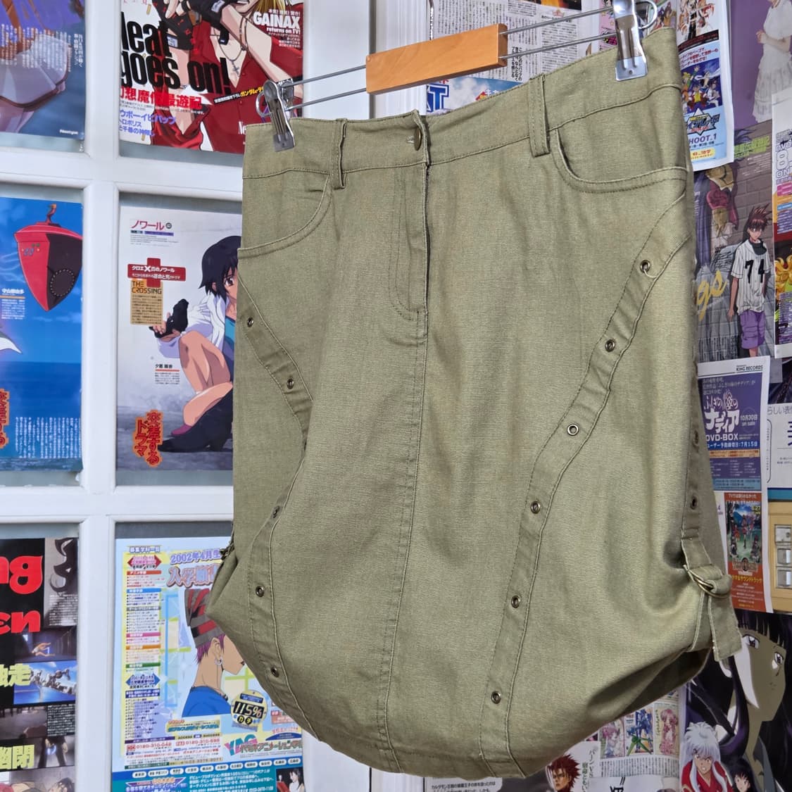 빈티지 카키 아일렛 스커트 상품이미지8