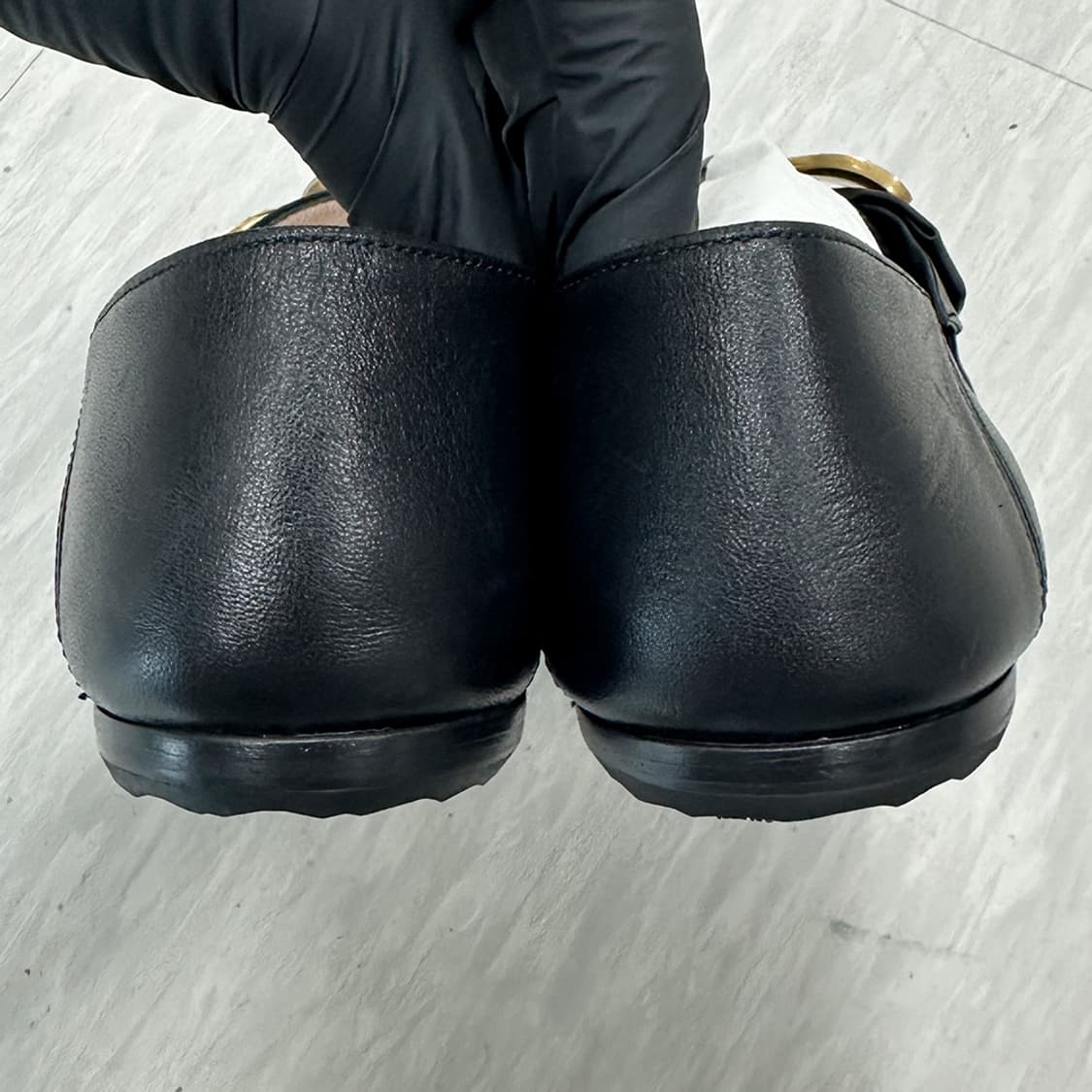 구찌 레더 꿀벌 비 리본 발레 플랫 로 37.5 240-245mm 상품이미지4