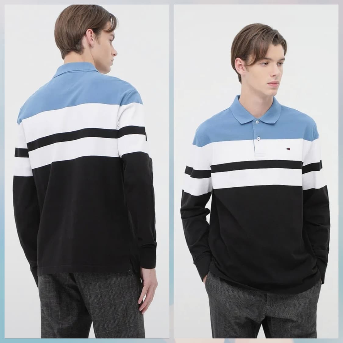 타미힐피거 스트라이프 레귤러 폴로티셔츠 M (~100) 상품이미지9