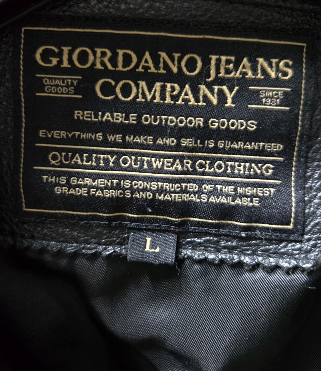 지오다노 진스 소가죽 자켓 100 상품이미지8