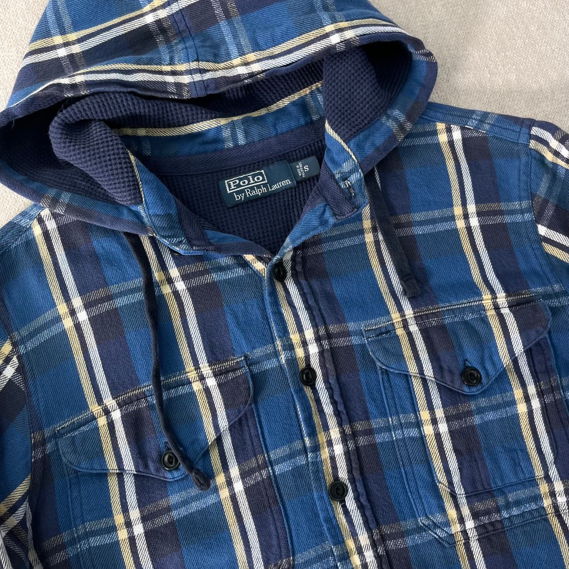 100 폴로랄프로렌 플란넬 후드 셔츠 상품이미지2