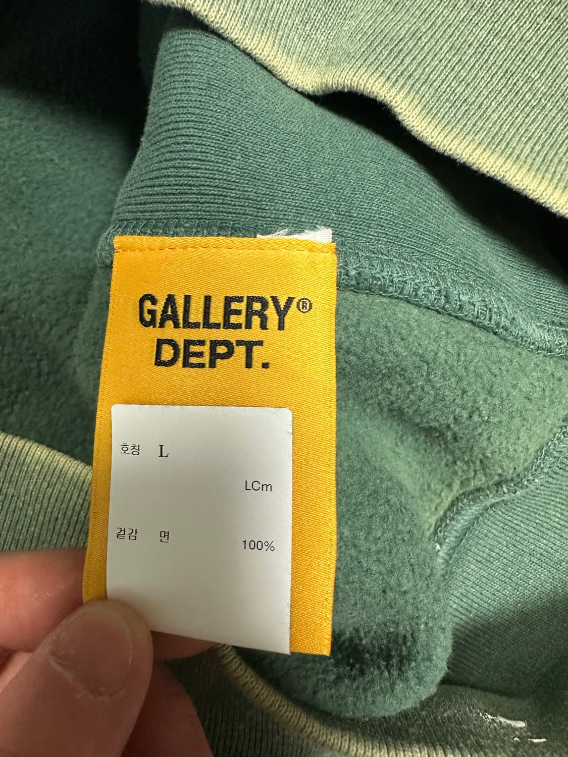 갤러리 디파트먼트 페인티드 프렌치 로고 후디 그린 상품이미지8