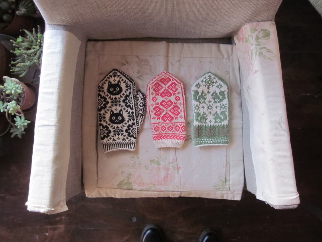 일본인 어머니 핸드메이드 네코짱장갑 상품이미지4