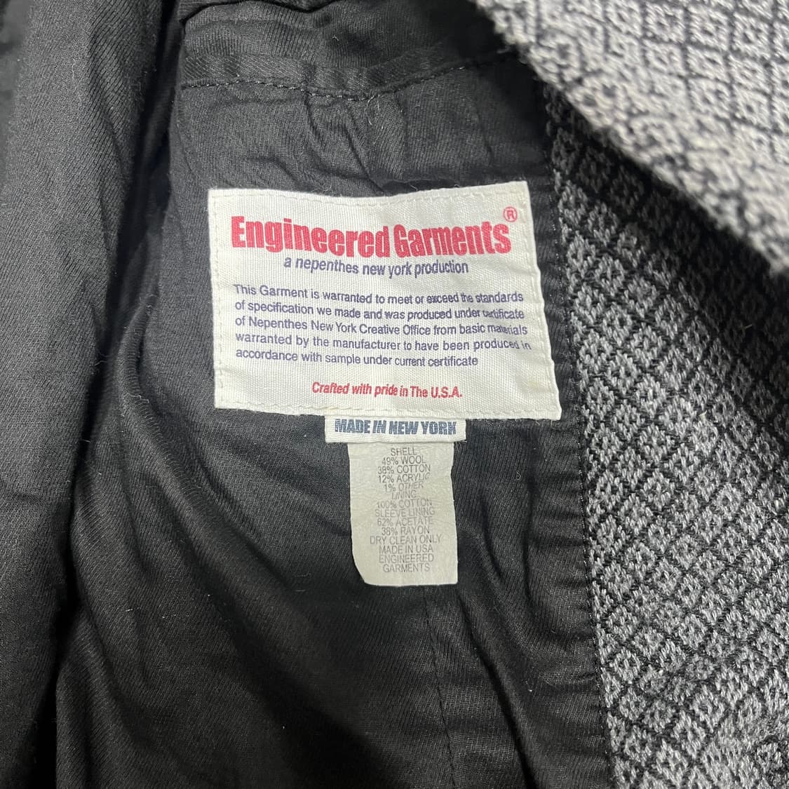 엔지니어드 가먼츠 앤도버 울 자켓  상품이미지4