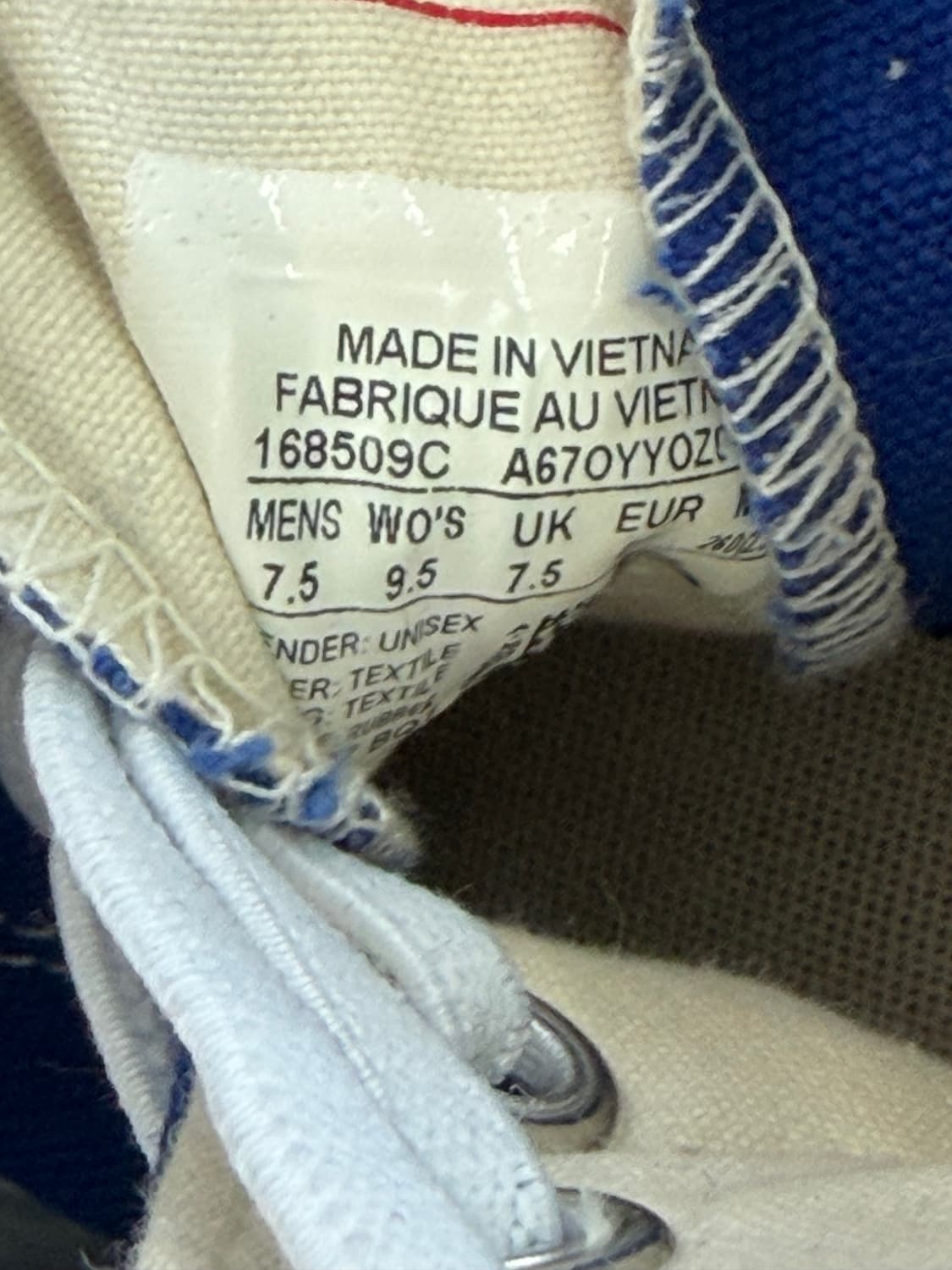 컨버스 하이 척테일러 블루 260사이즈 상품이미지4