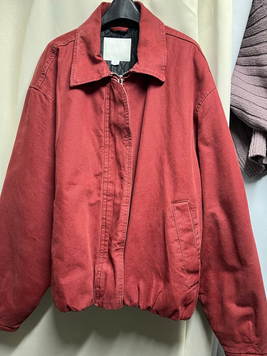 자라 레드 점퍼 XL 상품이미지2