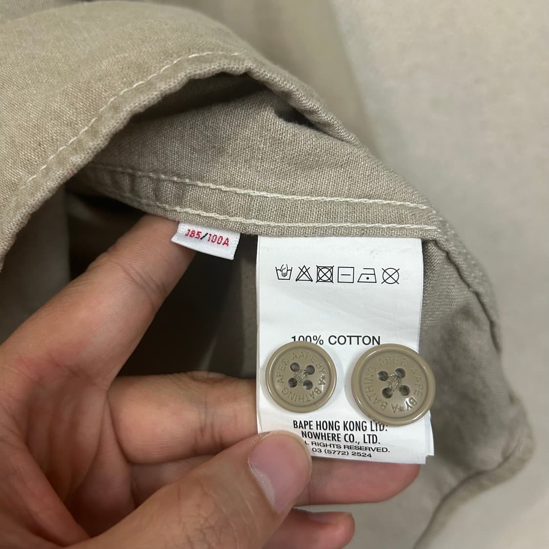 (XL) AApe 에이프 로고 아플리케 데님 셔츠 상품이미지9