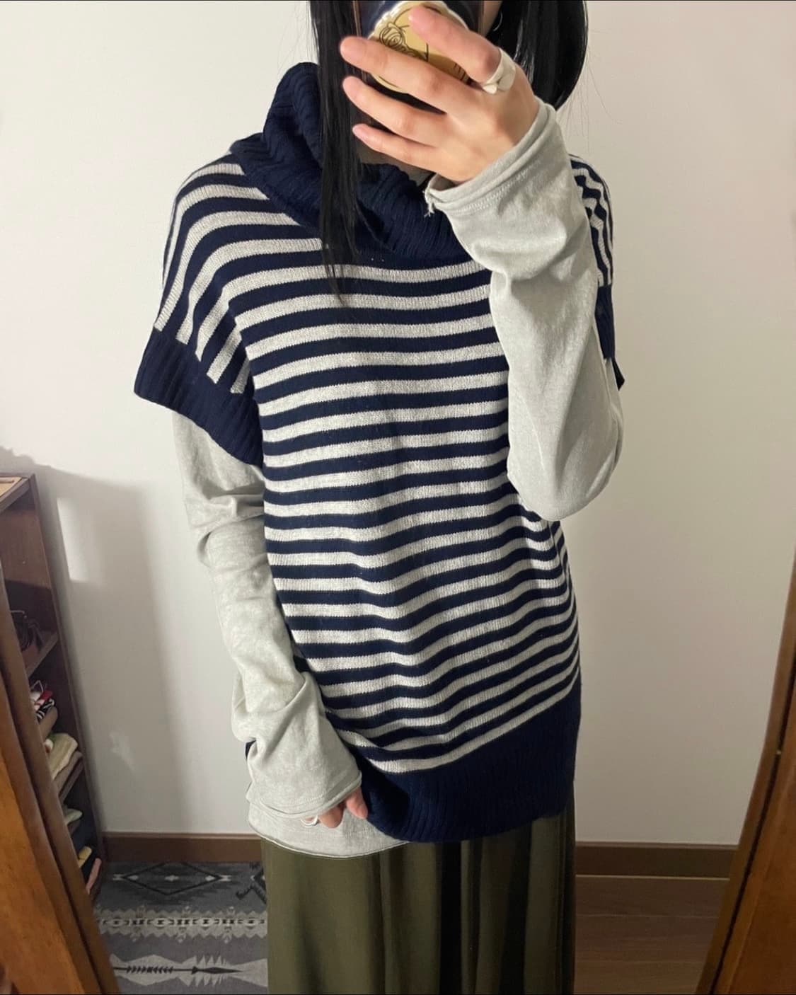 wide turtleneck stripe knit 상품이미지7