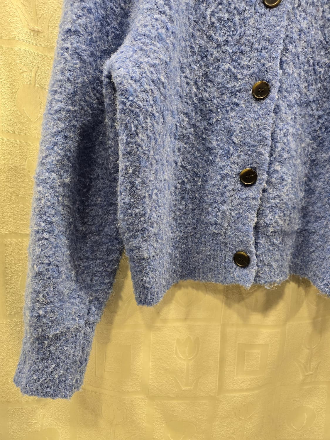 에잇세컨즈 부클 니트 가디건 블루 L(100) 상품이미지4