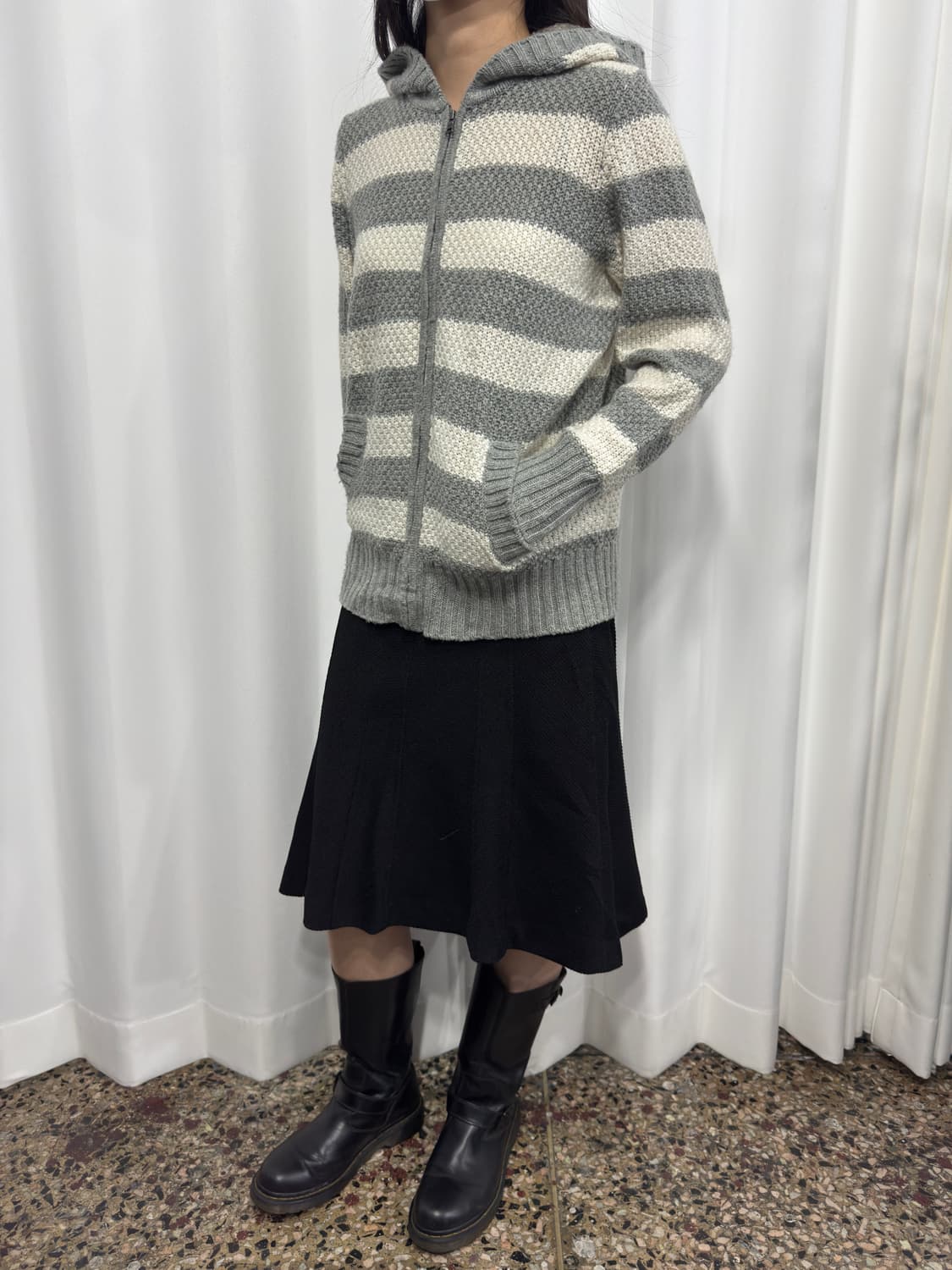 gap stripe knit hood zipup 상품이미지4