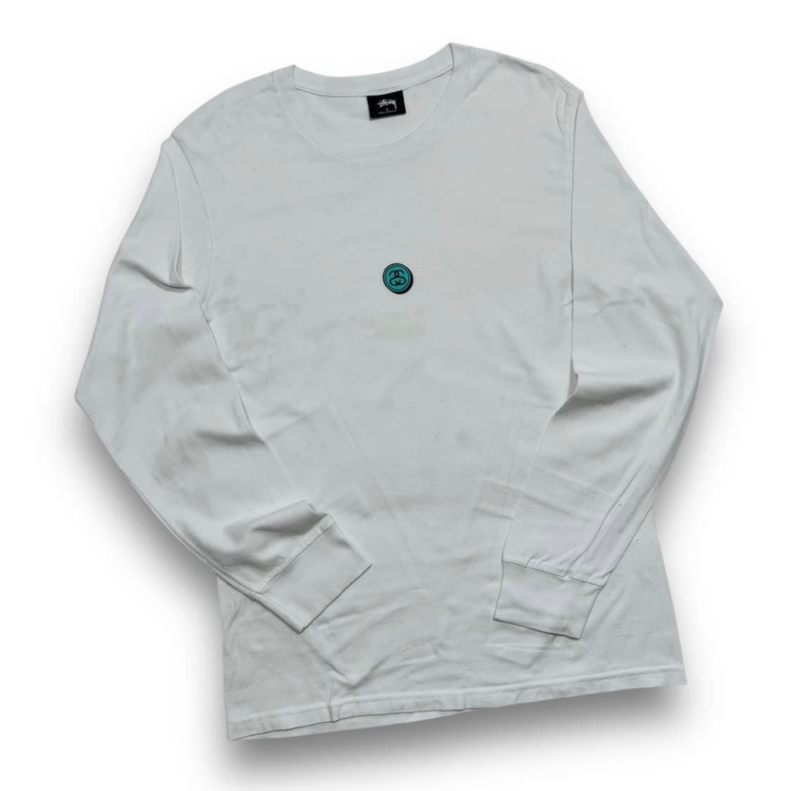 스투시 스몰 민트 로고 화이트 롱 슬리브 상품이미지1