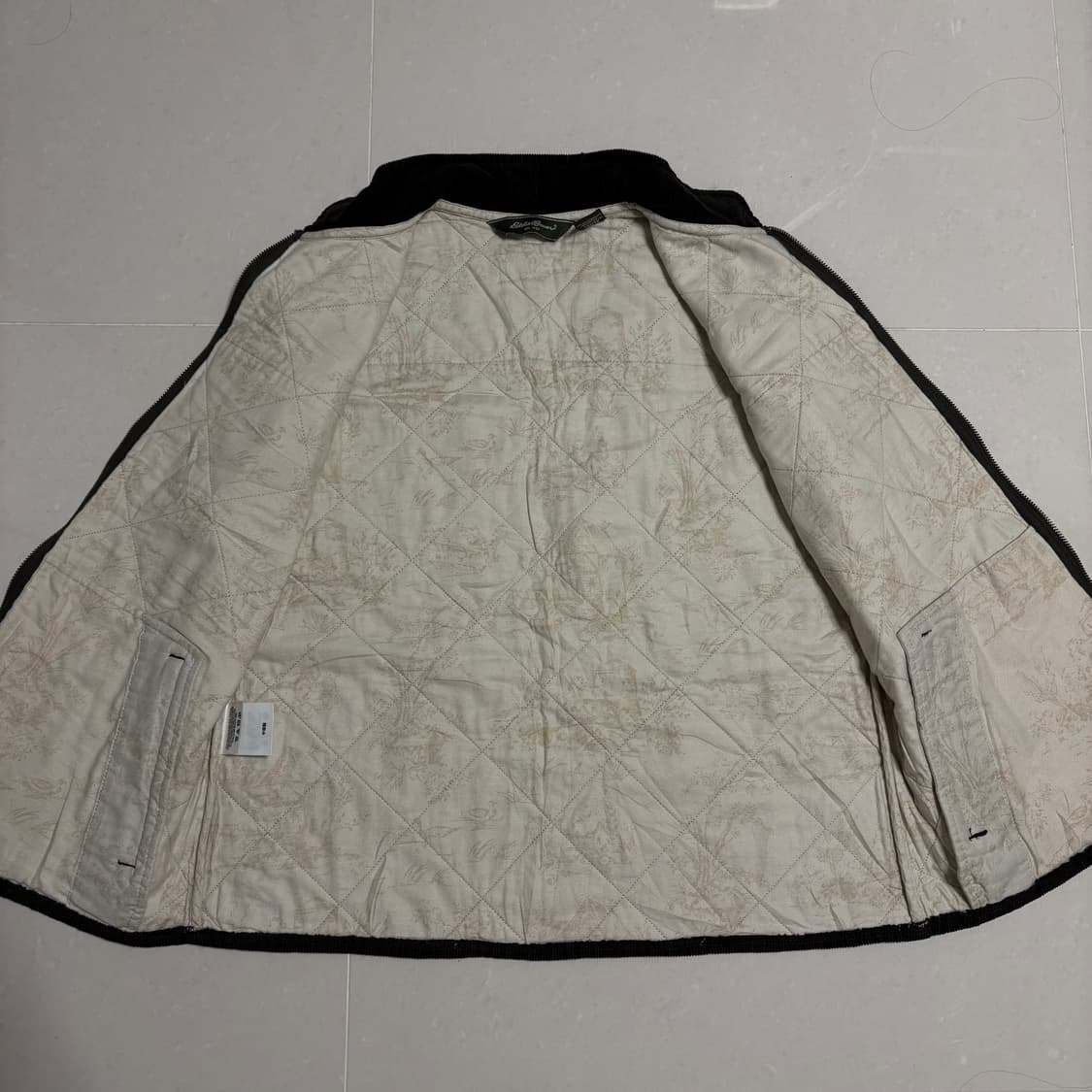 정품 에디바우어 코듀로이 퀼팅 조끼 집업 베스트 상품이미지8