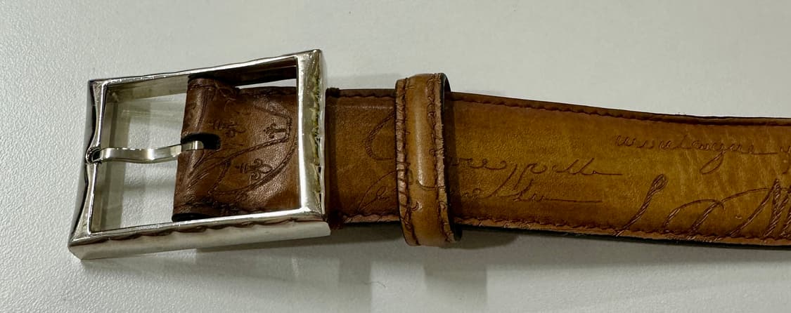 벨루티 켈리그라프 베네치아 클래식 카프 레더 벨트 100 상품이미지1