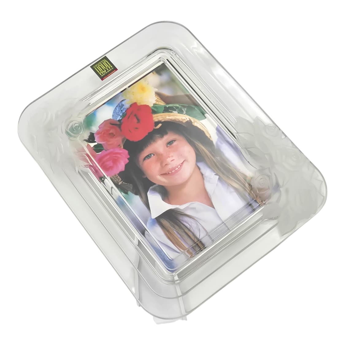 90s 호야 크리스탈 불투명 장미 탁상 액자 상품이미지4