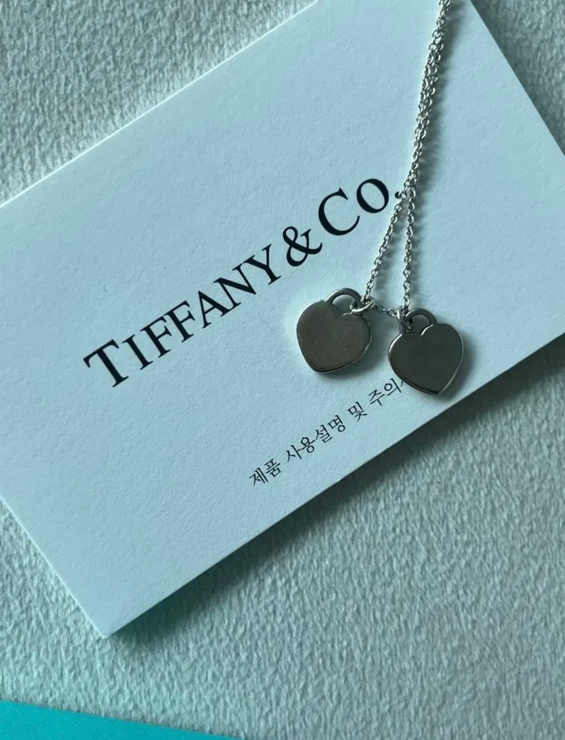 티파니 앤 코 리턴 투 티파니 블루 더블 하트 태그 펜던트 상품이미지3
