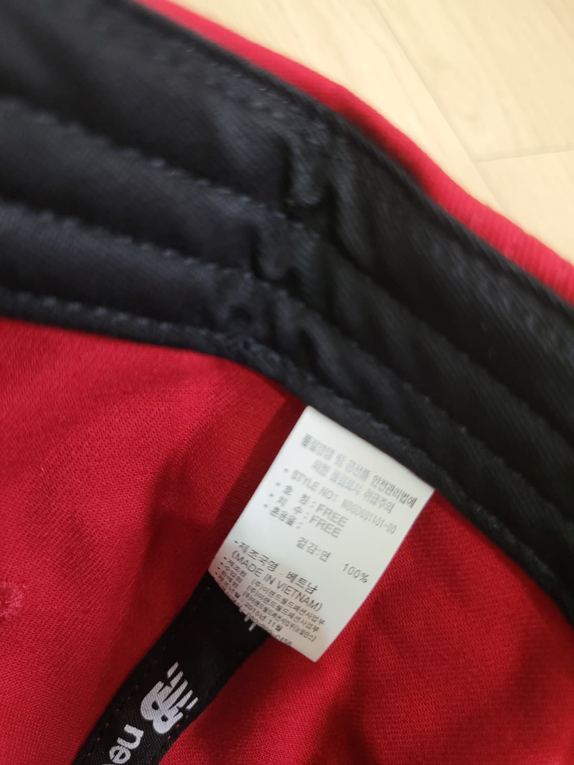 뉴발란스 New Balance  볼캡 FREE 사이즈 레드 상품이미지9