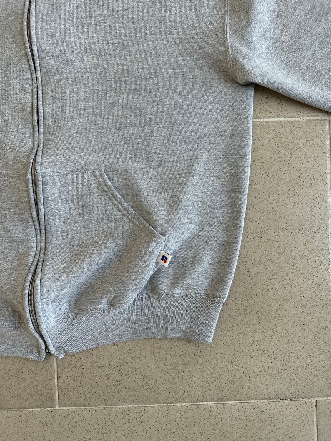 90s 빈티지 러셀 후드집업 그레이 L USA 상품이미지3