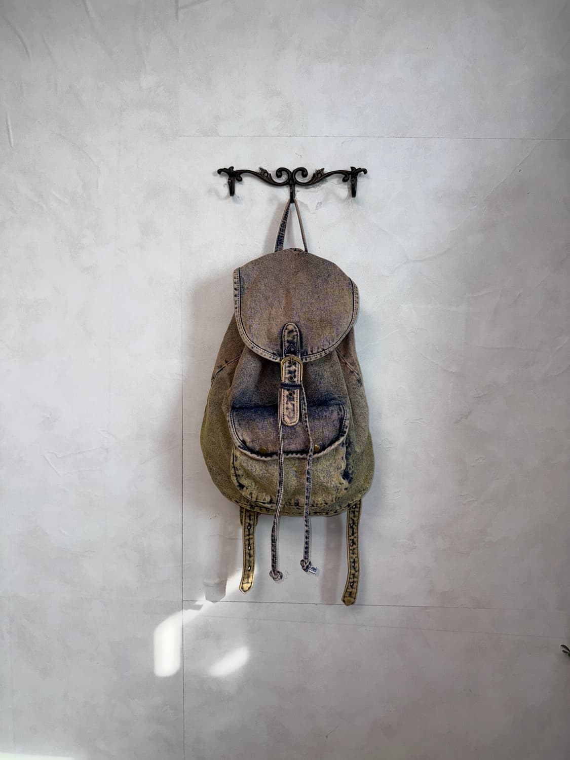 Vintage pink washing denim backpack  상품이미지1