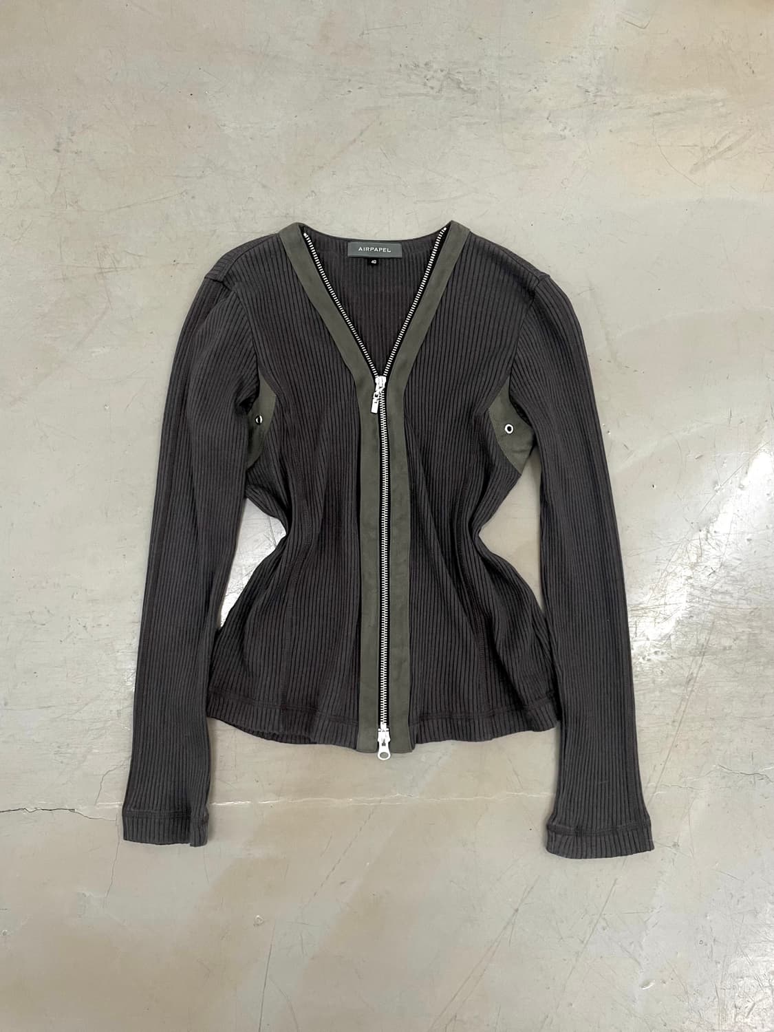 y2k 2way Zipper knit zip-up 상품이미지2