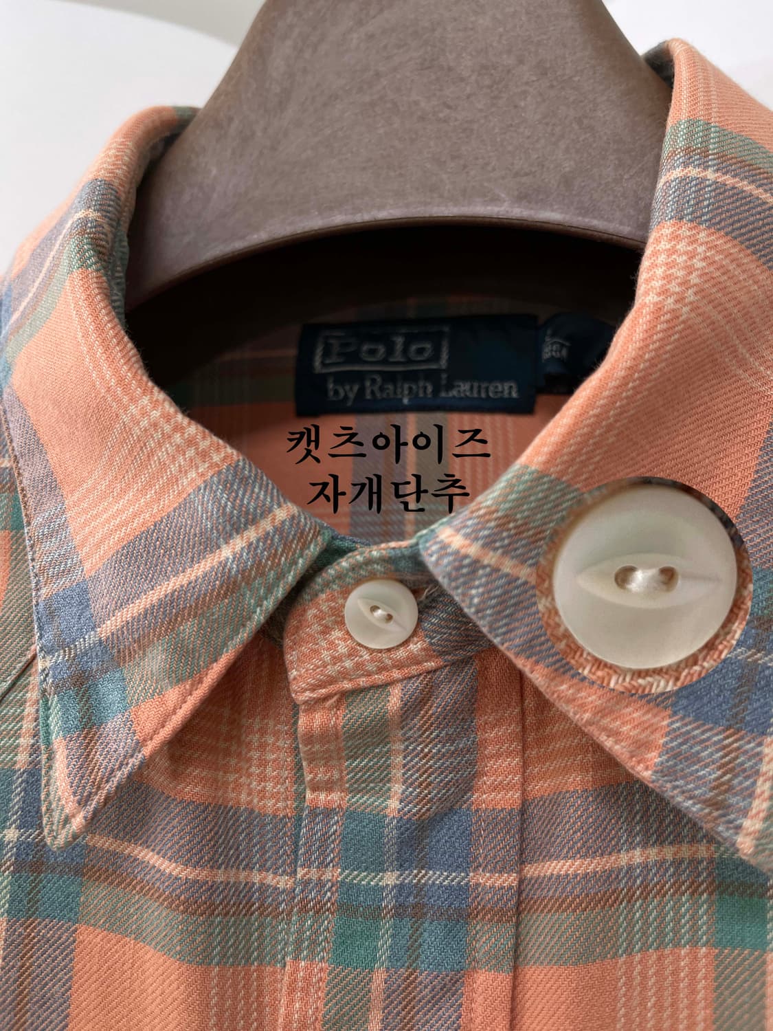 폴로 랄프로렌 페이드 워싱 웨스턴 플레이드 자개 셔츠 상품이미지4