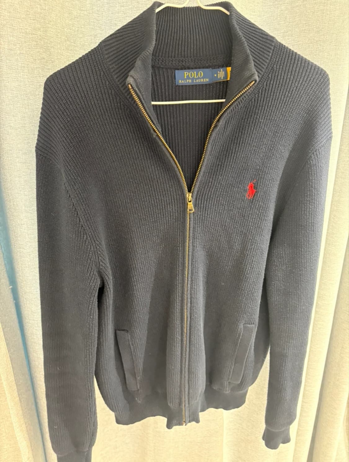 폴로 랄프로렌 네이비 집업 니트 스웨터 상품이미지2