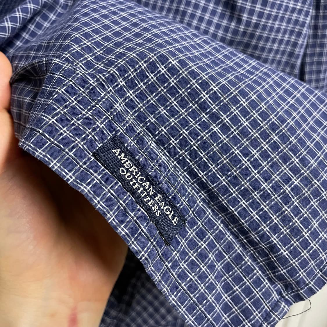 아메리칸 이글 네이비 체크 셔츠 상품이미지9