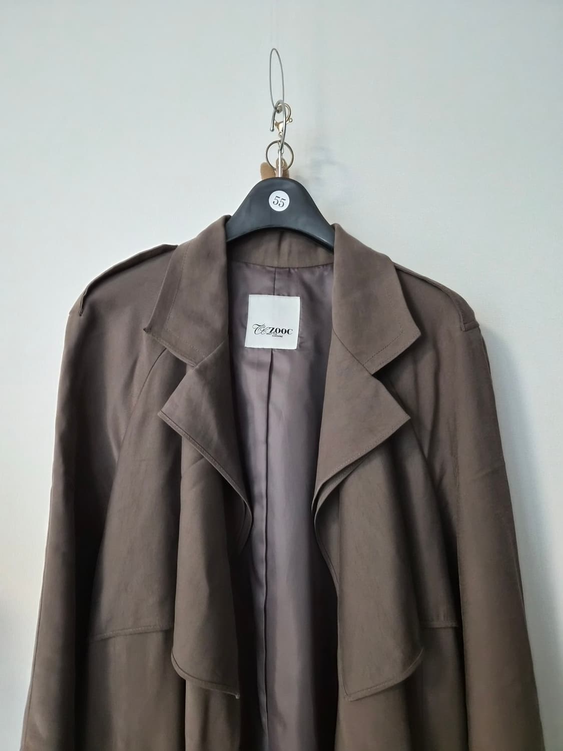 [ZOOC] 고급스러운 톤다운 브라운 트렌치코트 (사이즈 55) 상품이미지3