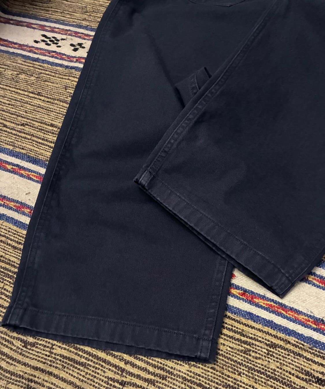 (XL~2XL)그라미치 코튼 퍼티그 루즈 테이퍼드 팬츠 네이비 상품이미지5