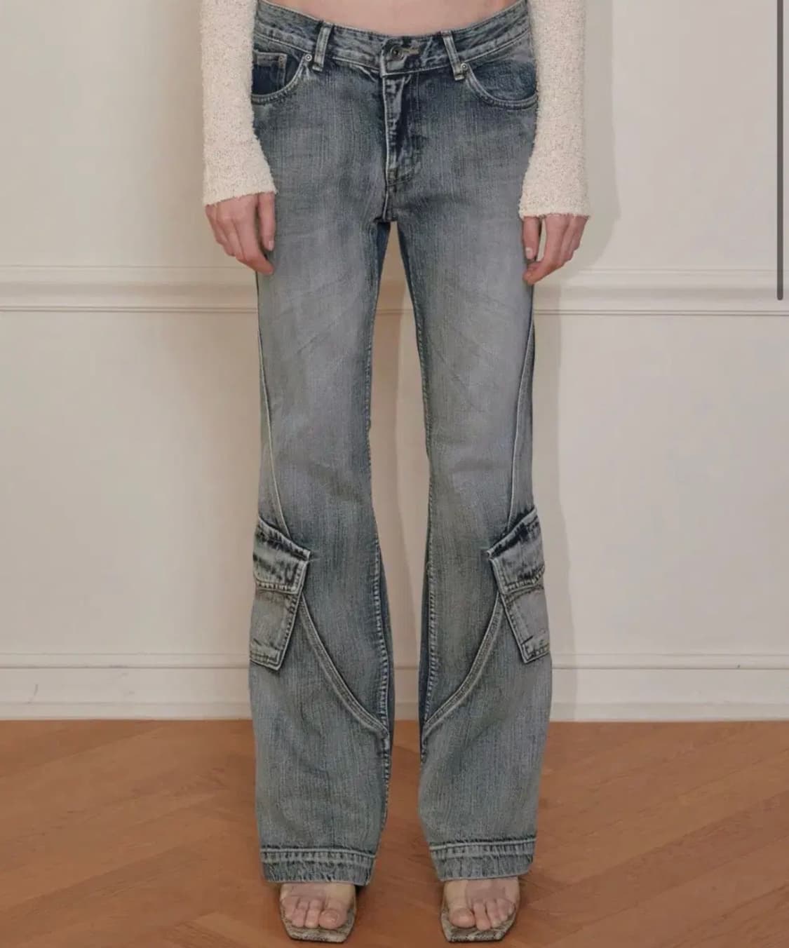 보헤미안서울 WASHED BLUE CARGO BOOTCUT, BLUE 상품이미지1