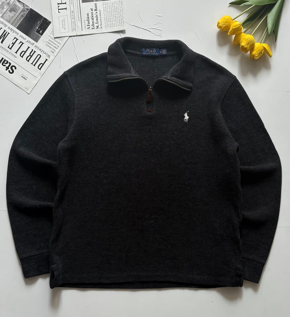 Polo 폴로랄프로렌 차콜 하프 집업 상품이미지2