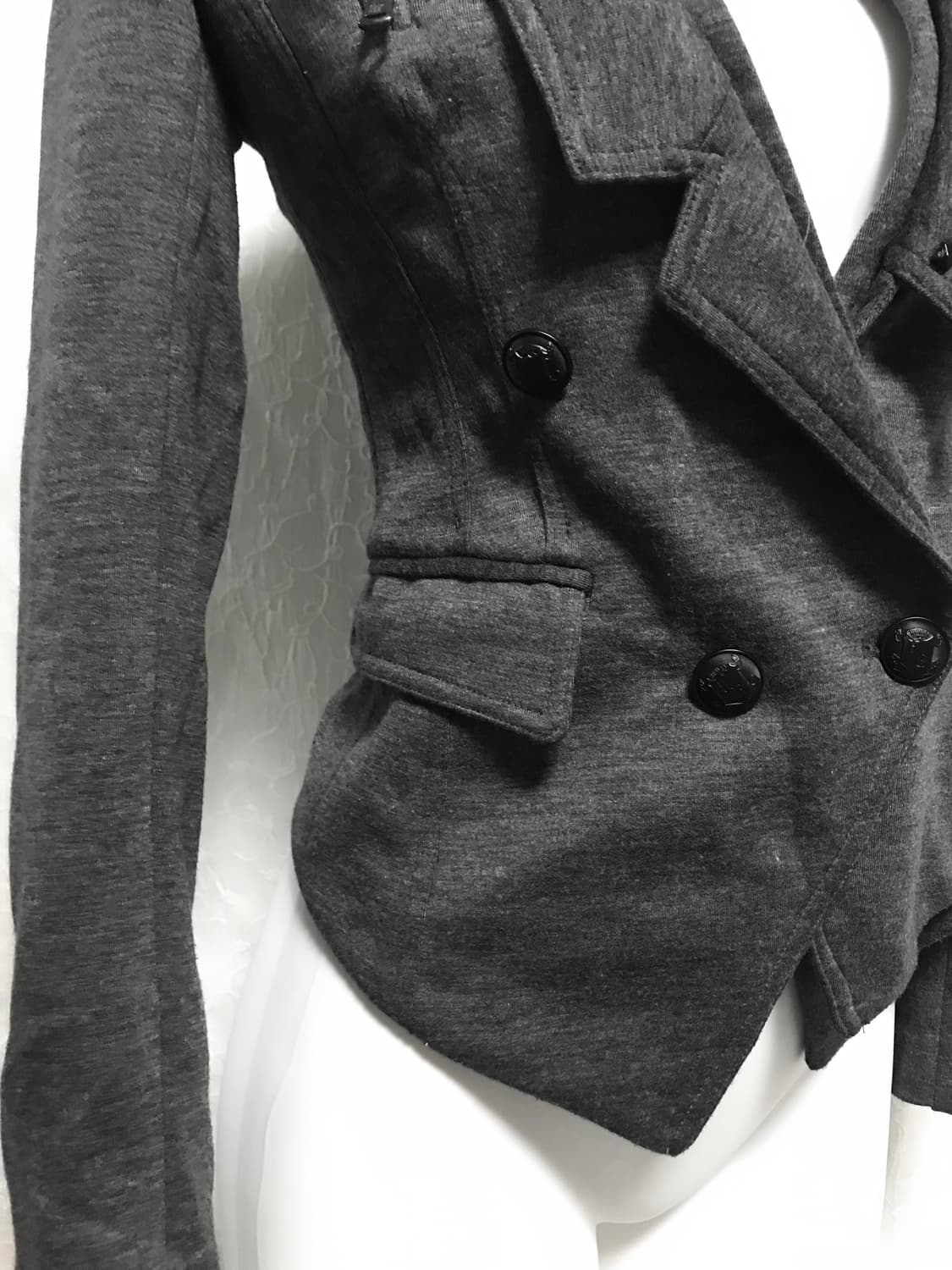 빈티지 heaven and earth 펑크 언발란스 레이어드 카라 자켓 상품이미지6