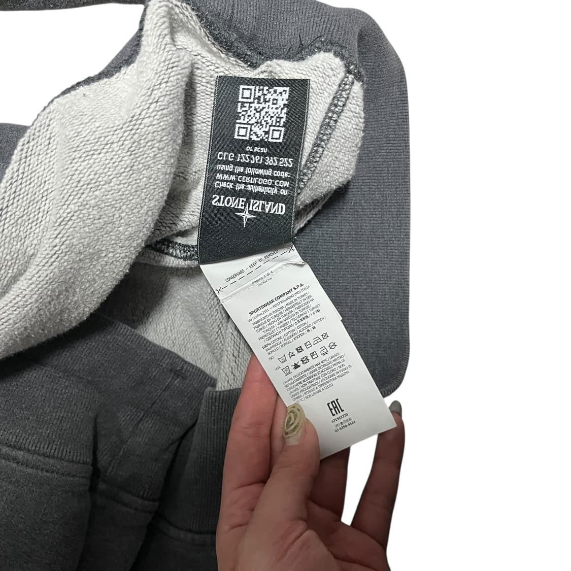 스톤 아일랜드 와펜 그레이 맨투맨 상품이미지5