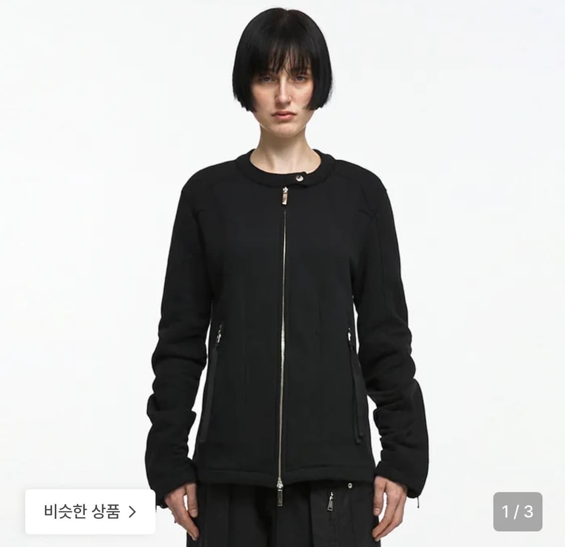 나체 seam line jersey rider jacket black 2 상품이미지1