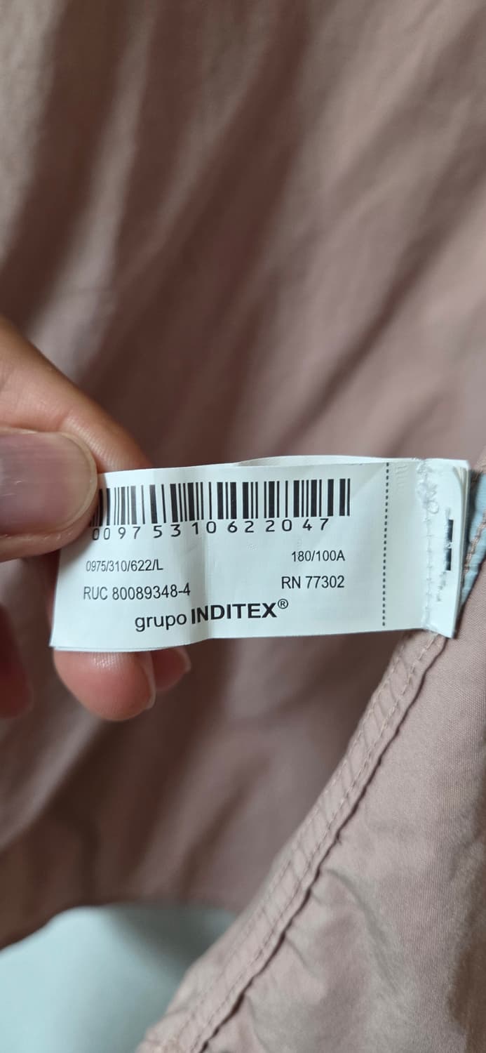 자라 포플린 셔츠 L 라지 분홍색 zara 상품이미지3